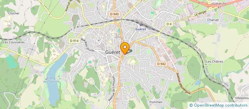 localisation de l'entreprise MONSIEUR JACQUES AUGAUDY à GUERET