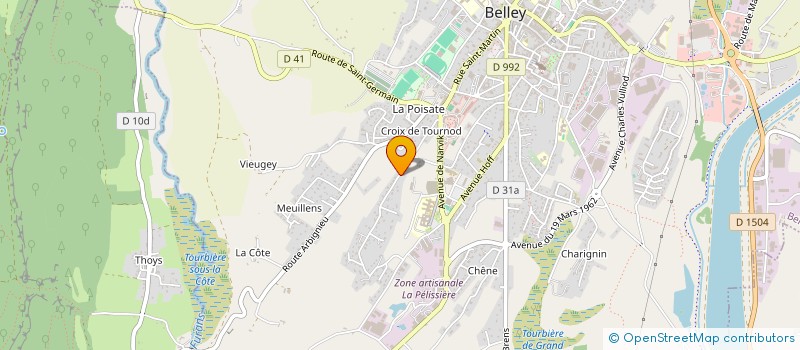 localisation de l'entreprise MONSIEUR JACQUES BALDIT  BELLEY