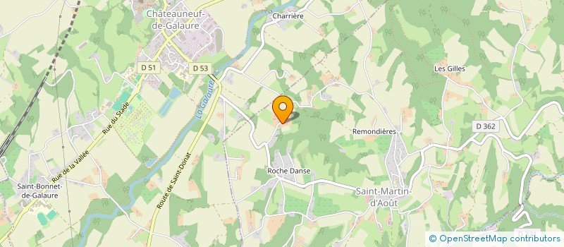 localisation de l'entreprise MONSIEUR JACQUES BAROUD  SAINT-MARTIN-D'AOUT