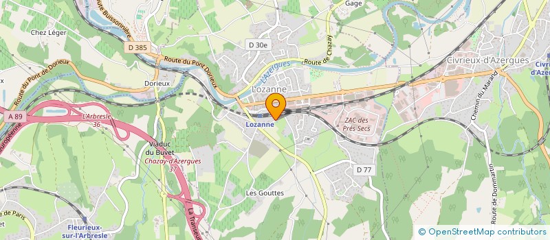 localisation de l'entreprise MONSIEUR JACQUES BAS à CHAZAY D'AZERGUES