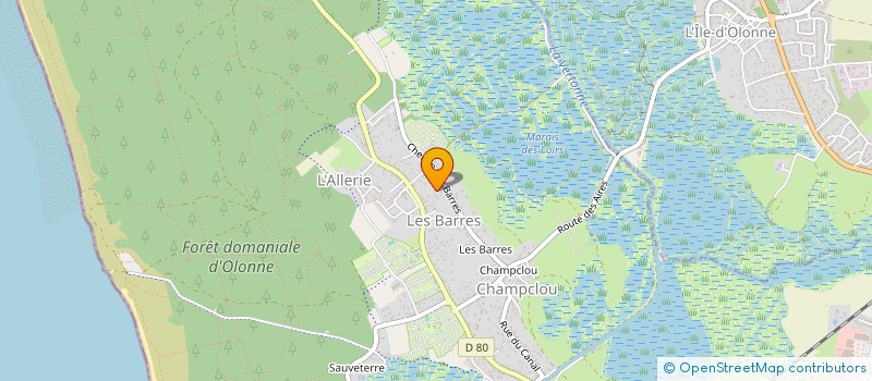 localisation de l'entreprise MONSIEUR JACQUES BAUD à LES SABLES D'OLONNE