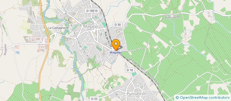 localisation de l'entreprise MONSIEUR JACQUES BAUTES  MAGALAS