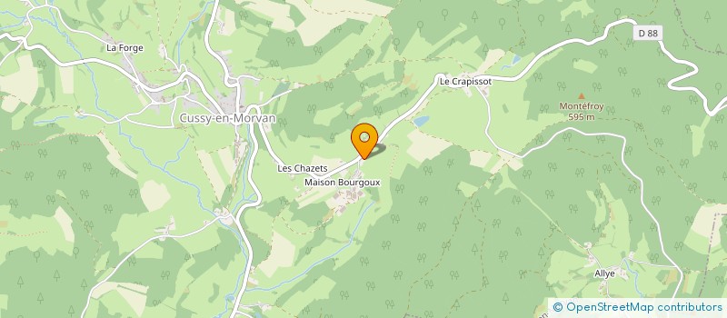 localisation de l'entreprise MONSIEUR JACQUES BEGHIN à CUSSY-EN-MORVAN
