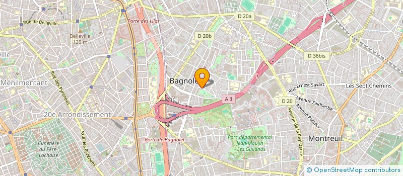 localisation de l'entreprise MONSIEUR JACQUES BENARD à BAGNOLET