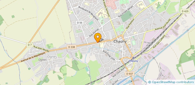 localisation de l'entreprise MONSIEUR JACQUES BERANGER à CHAUNY