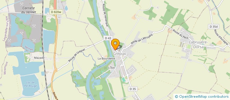 localisation de l'entreprise MONSIEUR JACQUES BERGE  GREPIAC