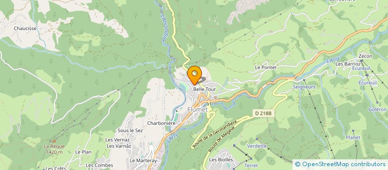 localisation de l'entreprise MONSIEUR JACQUES BERNARDI-GRA  FLUMET