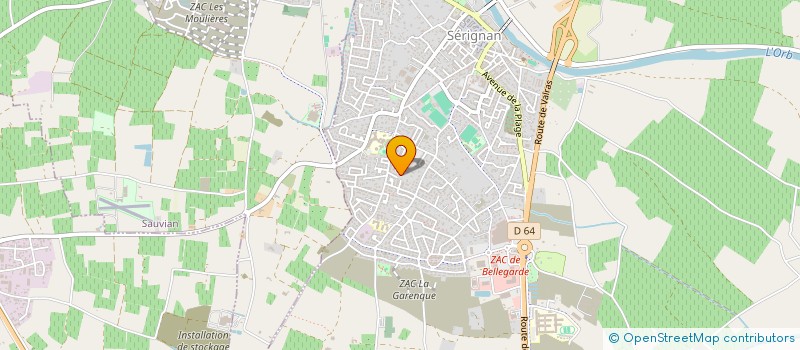 localisation de l'entreprise MONSIEUR JACQUES BERTRAND  SERIGNAN