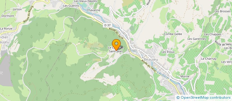 localisation de l'entreprise MONSIEUR JACQUES BLETERY  BEAUJEU