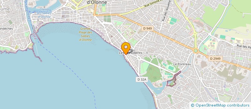 localisation de l'entreprise MONSIEUR JACQUES BLOCHAT  LES SABLES D'OLONNE