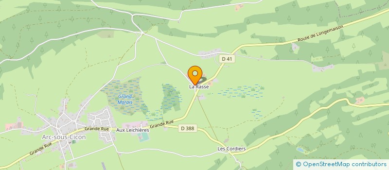 localisation de l'entreprise MONSIEUR JACQUES BOBILLIER-CHAUMONT  ARC-SOUS-CICON