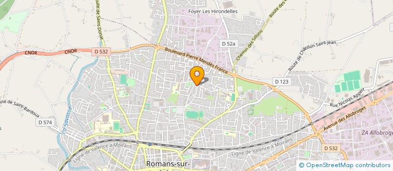 localisation de l'entreprise MONSIEUR JACQUES BONAURE à ROMANS-SUR-ISERE