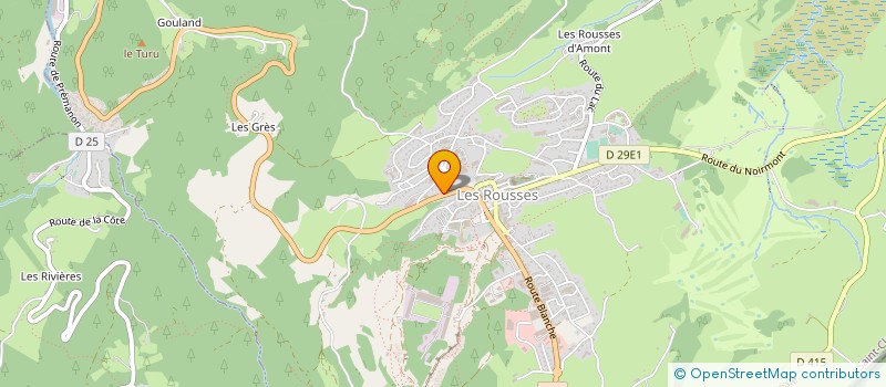 localisation de l'entreprise MONSIEUR JACQUES BOSSY  LES ROUSSES