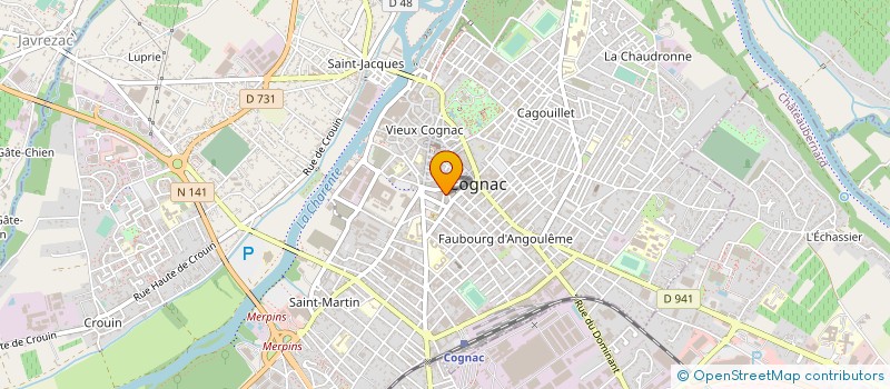 localisation de l'entreprise MONSIEUR JACQUES BOUC à COGNAC