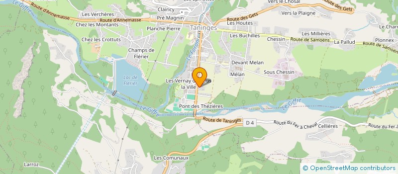 localisation de l'entreprise MONSIEUR JACQUES BOUCHET à TANINGES
