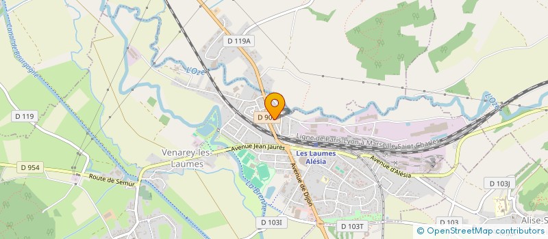localisation de l'entreprise MONSIEUR JACQUES BOULANGER à VENAREY-LES-LAUMES