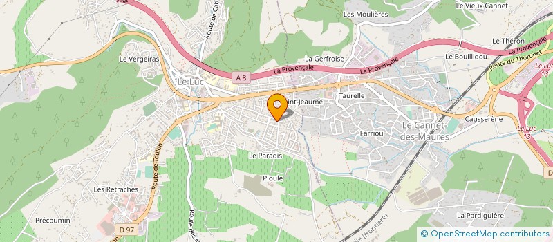 localisation de l'entreprise MONSIEUR JACQUES BOUTIN  LE LUC