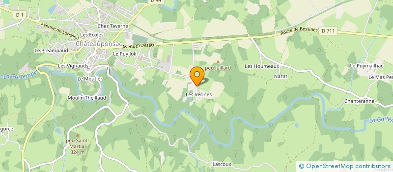 localisation de l'entreprise MONSIEUR JACQUES BOUTINAUD à CHATEAUPONSAC