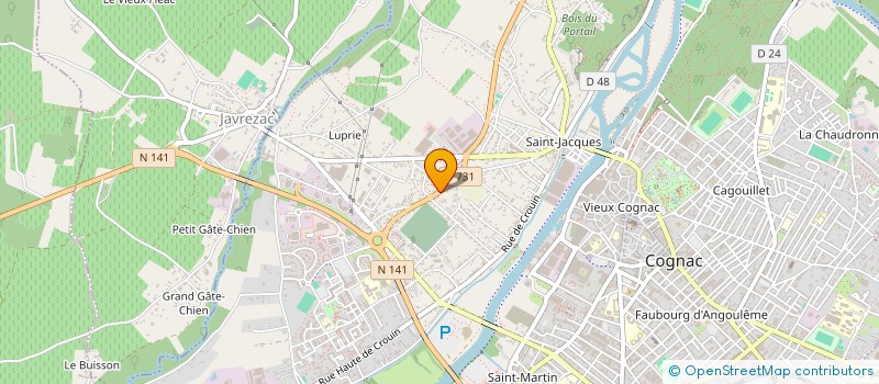 localisation de l'entreprise MONSIEUR JACQUES BRETAUDEAU à COGNAC