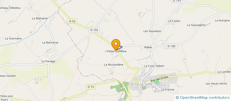localisation de l'entreprise MONSIEUR JACQUES BRIAULT à CERISY-LA-SALLE