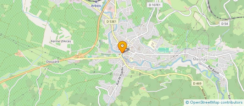 localisation de l'entreprise MONSIEUR JACQUES BRIOT à ARBOIS