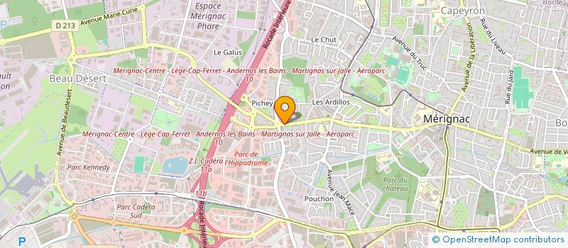 localisation de l'entreprise MONSIEUR JACQUES BRISSAUD à MERIGNAC