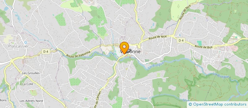 localisation de l'entreprise MONSIEUR JACQUES BRONDINO  VALBONNE