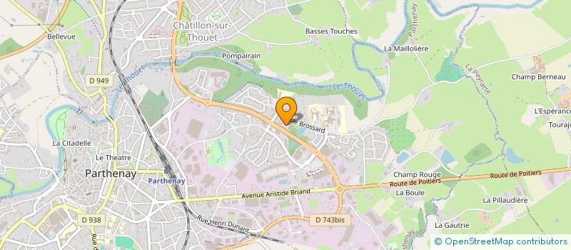 localisation de l'entreprise MONSIEUR JACQUES BRUNET  PARTHENAY