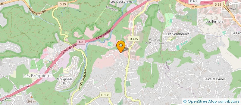 localisation de l'entreprise MONSIEUR JACQUES BRUNET  VALLAURIS