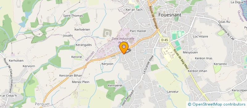 localisation de l'entreprise MONSIEUR JACQUES CALVEZ  FOUESNANT