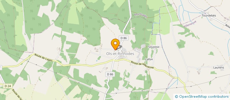 localisation de l'entreprise MONSIEUR JACQUES CANTALOUBE  OLS-ET-RINHODES