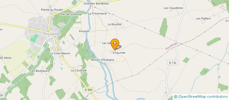 localisation de l'entreprise MONSIEUR JACQUES CHABOT à POULAINES