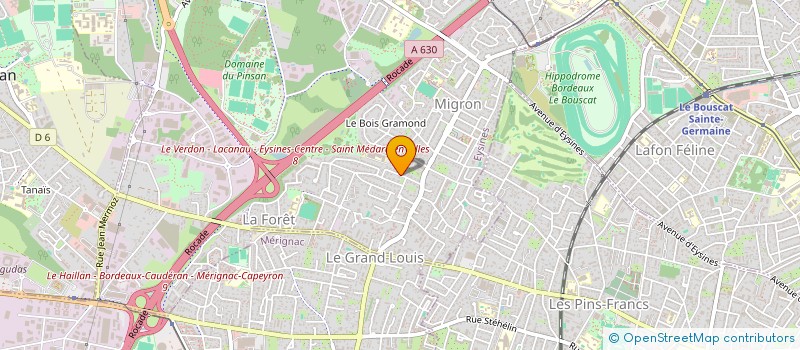 localisation de l'entreprise MONSIEUR JACQUES CHANET  EYSINES