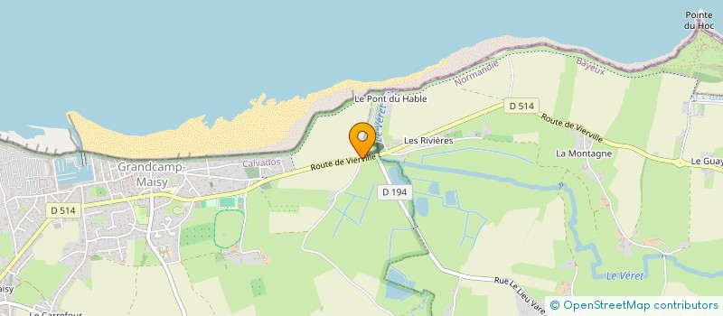 localisation de l'entreprise MONSIEUR JACQUES CHANU  GRANDCAMP-MAISY