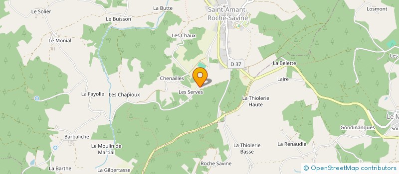 localisation de l'entreprise MONSIEUR JACQUES CHARLES FOMBONNE  SAINT-AMANT-ROCHE-SAVINE