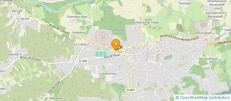 localisation de l'entreprise MONSIEUR JACQUES CHARPENTIER  CROZON