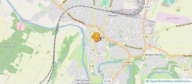 localisation de l'entreprise MONSIEUR JACQUES CHASTELIER  THOUARS