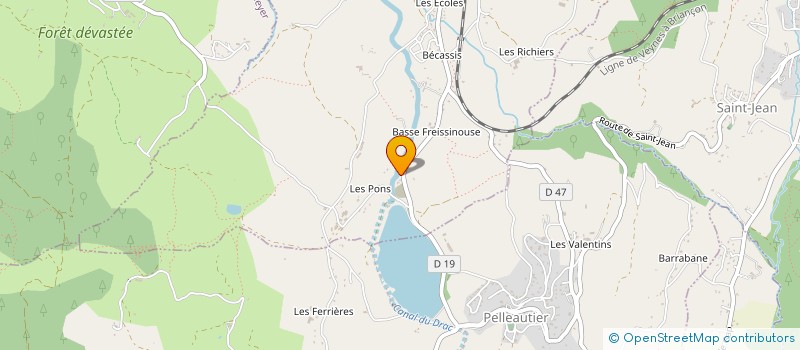 localisation de l'entreprise MONSIEUR JACQUES CHAUME  LA FREISSINOUSE