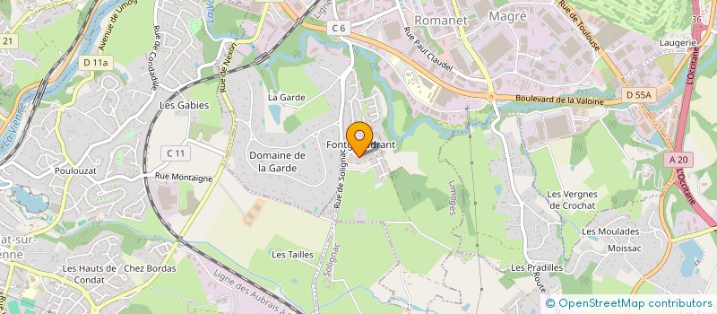 localisation de l'entreprise MONSIEUR JACQUES CLUZAUD à LIMOGES