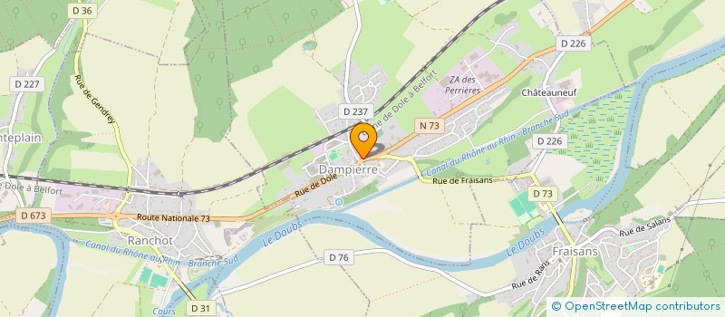 localisation de l'entreprise MONSIEUR JACQUES COULON à DAMPIERRE