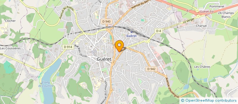 localisation de l'entreprise MONSIEUR JACQUES COURATIN  GUERET