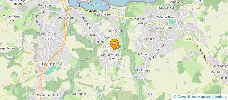 localisation de l'entreprise MONSIEUR JACQUES COURIVAUD à LOUANNEC