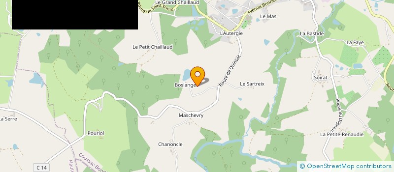 localisation de l'entreprise MONSIEUR JACQUES CUBERTAFON  COUSSAC-BONNEVAL