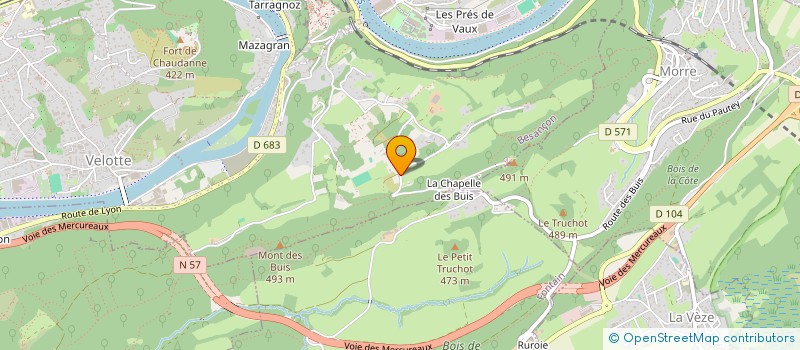 localisation de l'entreprise MONSIEUR JACQUES D'HENRY  BESANCON