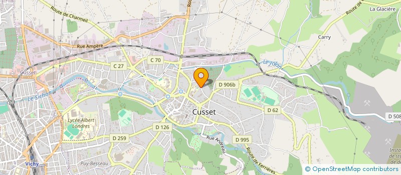 localisation de l'entreprise MONSIEUR JACQUES DAILLOUX à CUSSET