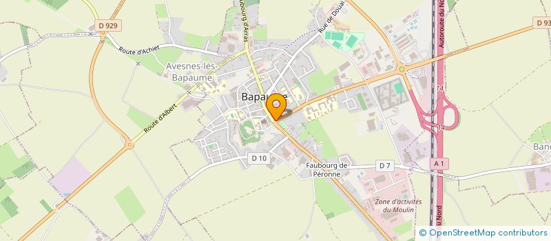 localisation de l'entreprise MONSIEUR JACQUES DARMANIN  BAPAUME