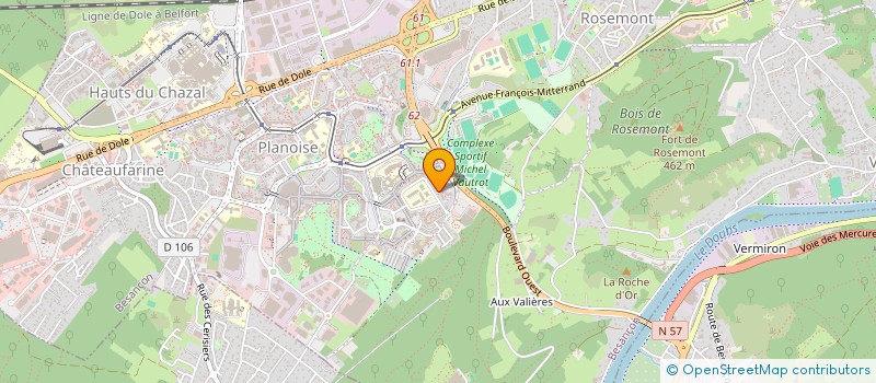 localisation de l'entreprise MONSIEUR JACQUES DAVID  BESANCON