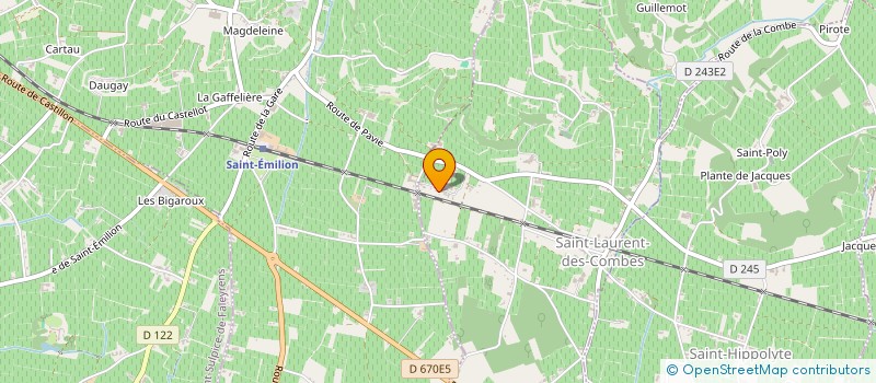 localisation de l'entreprise MONSIEUR JACQUES DE LA TOUR DU FAYET  SAINT-EMILION