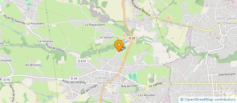 localisation de l'entreprise MONSIEUR JACQUES DECERLE  GREZIEU-LA-VARENNE