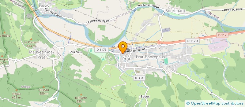 localisation de l'entreprise MONSIEUR JACQUES DEDIEU à PRAT-BONREPAUX